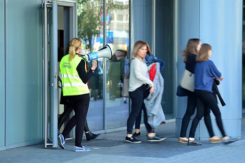 ontruimingsoefening houden