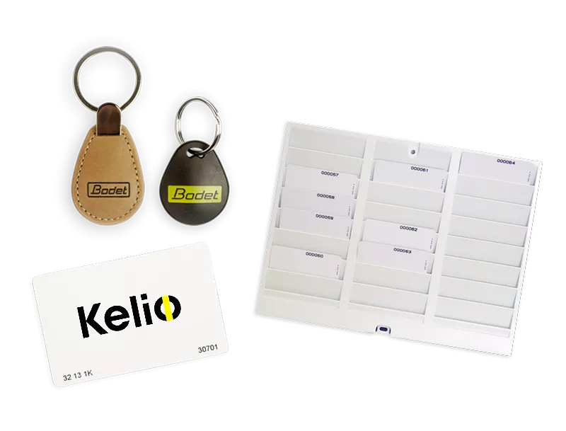 Accessoires Time Box:  klokkaarten, inktlinten, kaartenbakken en badgerek