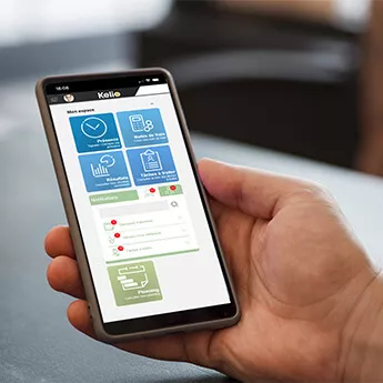 Boekingsterminal op smartphone of tablet