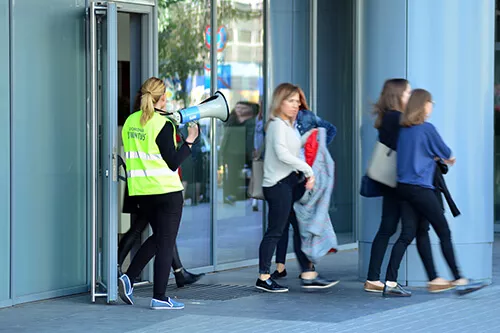 ontruimingsoefening houden